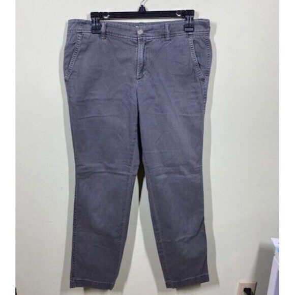 J. Crew Womens Sz 4 Gray Mid-Rise Straight Leg Casual Pants Classic Minimalistic - Picture 1 of 8